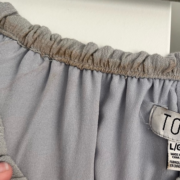 Tobi Blue-Grey Off the Shoulder Dress - L - Picture 6 of 9